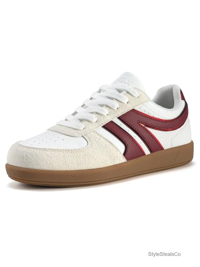 Women's Zero Drop Leather Sneakers Anti Slip Casual Walking Shoes